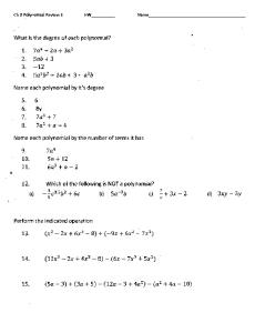 - 2a + 3a2 2. Sab + 3 3. -12 4. Sa3 b2 2ab + 3 - a2 b 7a3 + 7 7a2 + a